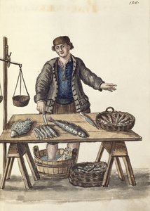 魚屋、ベネチアン（原稿） 作： Jan van Grevenbroeck